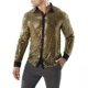 thumbnail image 2 of Camisa de manga larga con lentejuelas para hombre - Solapa estilo disco de los 70, poliéster, diseño estampado, tallas M-XXXL, moderna para discotecas/eventos informales, 2 of 8