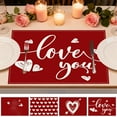 thumbnail image 7 of Valentine's Day Table Placemats, Heart Print Insulated Design, Durable and Stylish Table Decor, Ideal for Family Gatherings, Restaurants, and Parties, 11.8×17.7in, 7 of 7