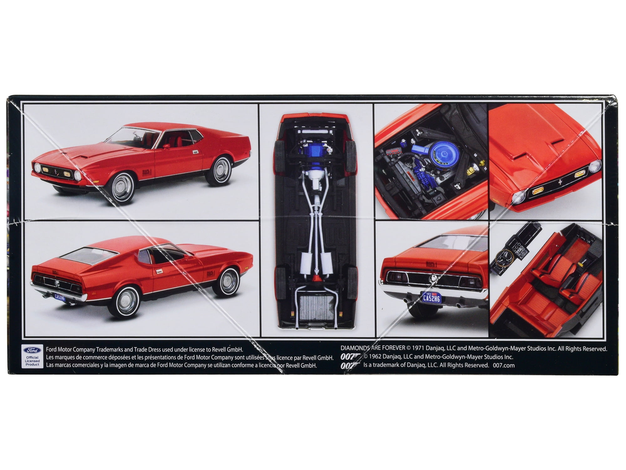 Revell Level 4 Model Kit 1971 Ford Mustang Mach 1 James Bond 007 "Diamonds are Forever (1971) Movie 1/25 Scale Model
