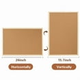 thumbnail image 2 of 24"x15.7" Cork Bulletin Board Double Sided Photo Board for Walls.Hanging photo display board made of soft wooden board .Office Cork Board, Corkboards for Wall., 2 of 4