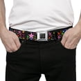 thumbnail image 3 of Buckle-Down Belt, Seatbelt Buckle Belt, Stargazer Black Multi Color, Youth 22 to 32 Inches, 3 of 9