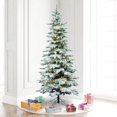 thumbnail image 4 of Vickerman Slim Utica 6.5' Flocked Artificial Christmas Tree with LED Lights, 4 of 4