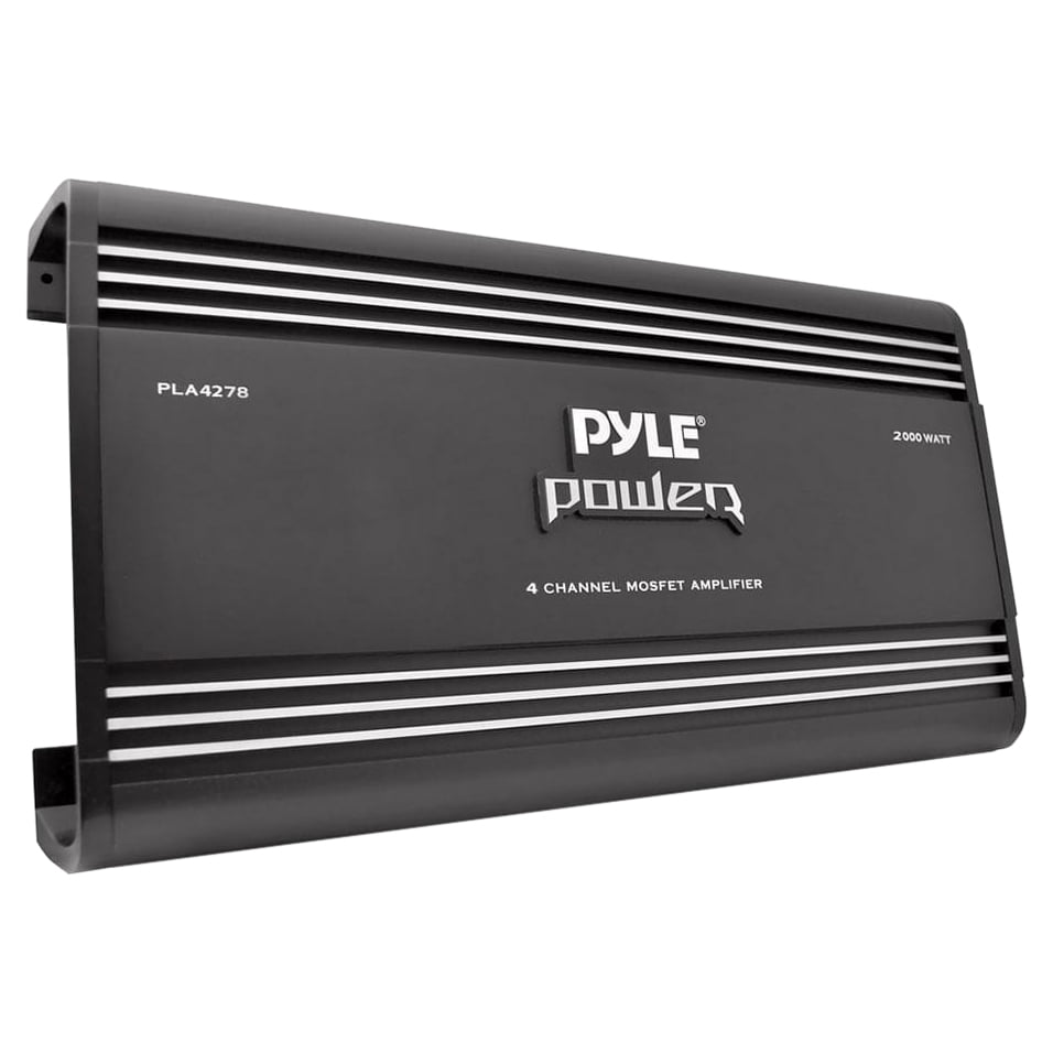 Pyle PLA4278 Bridgeable 4 Channel 2000 W Car Audio Mosfet Power Amplifier Amp
