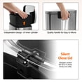 thumbnail image 3 of FOA Ament 13 Gallon Stainless Steel Step Foot Pedal Trash Can in Silver, 3 of 19