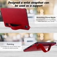 thumbnail image 6 of Protective Case for Amazon Kindle Fire HD 8 Tablet & HD 8 Plus Case (2024/2022/2020 Release) 12th/10th Gen, PU Leather Slim Lightweight Stand Hand Strap Shockproof Cover for Kindle Fire HD 8,Red, 6 of 7