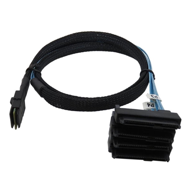 Cable de datos Cable mini SAS 36P SFF-8087 a 4 SAS 29P SFF-8482 de 0,5 m con alimentación SATA 15P Tmvgtek Nuevos Originales