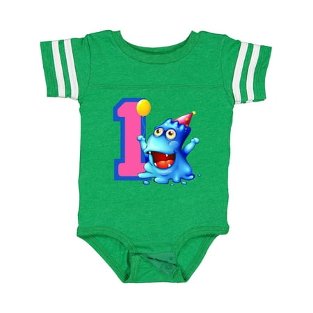 

Inktastic Blue Monster 1st Birthday Gift Baby Boy or Baby Girl Bodysuit