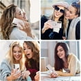thumbnail image 7 of Compatible with Samsung Galaxy A14 5G Case Slim Thin with Ring Stand Metal Electroplated Soft Flexible Tup Frame Full Body Shock-Absorption Bumper Hard Back Mobile Cover-Pink, 7 of 7