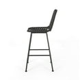thumbnail image 4 of GDF Studio Braymer Outdoor Wicker 29 Inch Barstools, Set of 4, Gray and Black, 4 of 8