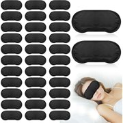 wonima10 40 Pcs Eye Mask Sleep Masks Bulk Blindfolds for Team Building Party Games with Nose Pad and Adjustable Strap for Women Men 4 Layers Black Blindfold Sleeping Mask