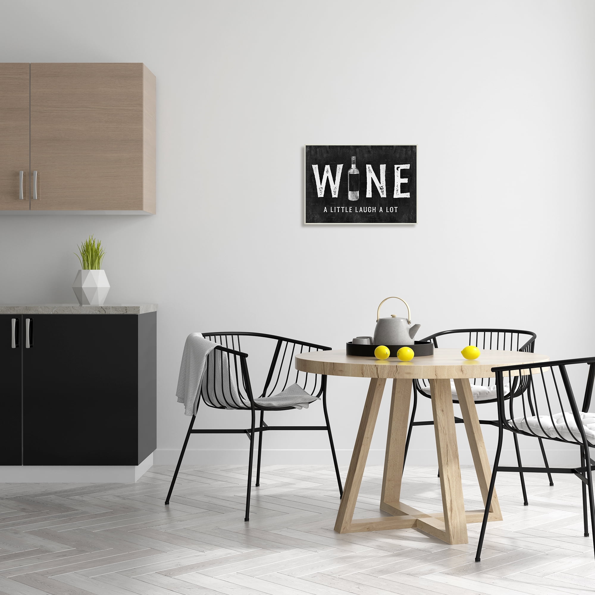 Stupell Indtries Wine A Little Laugh A Lot Bottle Typography,19 x 13,Design by Natalie Carpentieri&nbsp;