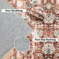 thumbnail image 5 of EastVita Area Rugs Carpets Hallway Runner Rug 2*6 Anti-Skid Persian Distressed Mat Machine Washable Vintage Floral Boho Runners Bedsides Carpet for Laundry,Brick Red Brick red 2*6ft, 5 of 7