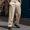 X-384Khaki, variant on ZHOGXU Mens Casual Pants High Waist Straight Fit Solid Color Comfortable Front Pleated Dress Trousers For Work Office Formal Wear Black L