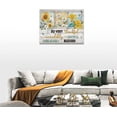 thumbnail image 4 of Daisy Sunflower Bathroom Wall Art Country Floral Butterflies Farmhouse Flower Pictures Bathroom Decor Canvas Painting Decorations Framed Artwork for Bathroom Living Room Kitchen Bedroom 16"x12", 4 of 5