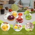 thumbnail image 3 of 4Pcs Plastic Storage Bins with Lids, Refrigerator Vegetable Crisper Makes Food Stays Fresh Longer, BPA Free & Reusable, Ideal Avocado Lemon Tomato and Onion Keeper/Saver/Holder, Multicolor, 3 of 6