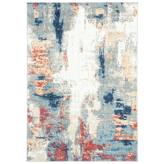SAFAVIEH Jasper Alvina Abstract Overdyed Area Rug, Grey/Red, 2' x 4'