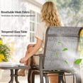thumbnail image 4 of CoSoTower 3PCs Gliding Rocking Chair & Bistro Tea Table Set, Grey, 4 of 7