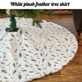 thumbnail image 7 of HBBKVI 35" Christmas Tree Skirt Gold Feather, Christmas Tree Decorations Indoor Outdoor, Soft Plush Tree Skirts Holiday Ornaments Home Party Decor, 7 of 7