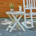 thumbnail image 2 of Pemberly Row Adirondack Round Cedar Wood Foldable Side Table in White, 2 of 7