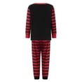thumbnail image 4 of Conjunto de pijamas navideños familiares a juego con estampado de árbol y rayas. Pijamas de vacaciones para papá, mamá y niños., 4 of 9