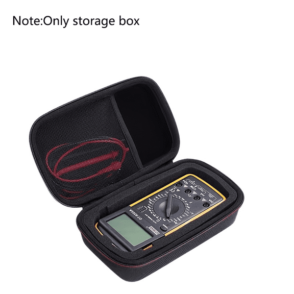 Multimeter Case for Fluke 117/ 115/ 116/15B/179C Digital Multimeters, Protective Carrying Storage Bag with Accessories Mesh Pocket-Black