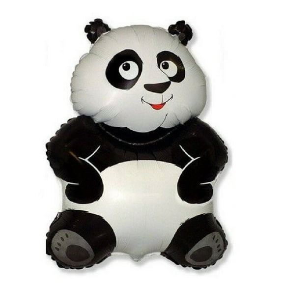 PANDA Black White Pandamonium Jungle ZOO Safari 33" Party Mylar Balloon