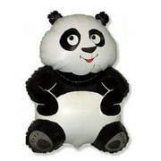 PANDA Black White Pandamonium Jungle ZOO Safari 33" Party Mylar Balloon