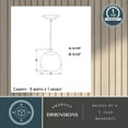 thumbnail image 6 of Milano LED Compatible Satin Nickel Transitional Mini Pendant Ceiling Light Multi Color Art Glass, 6 of 11