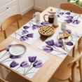 thumbnail image 5 of Purple Tulip Placemats Set of 4, Minimalist Modern Flowers Art Non-Slip Place Mats Washable Table Mats for Kitchen Dining Table Decorations Indoor/Outdoor, 5 of 9
