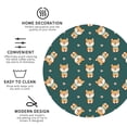 thumbnail image 3 of Honeii Cute Shiba print Leather Coaster Set of 4, ideal for safeguarding your furniture from drinks spills and effortless cleanup-Round Shape, 3 of 6