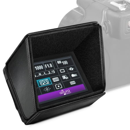 Lcd Viewfinder Hood - LCD Hood Sun Shield for 2.7-3' Camera and Camcorder Screens by Altura Photo (2017 Update)