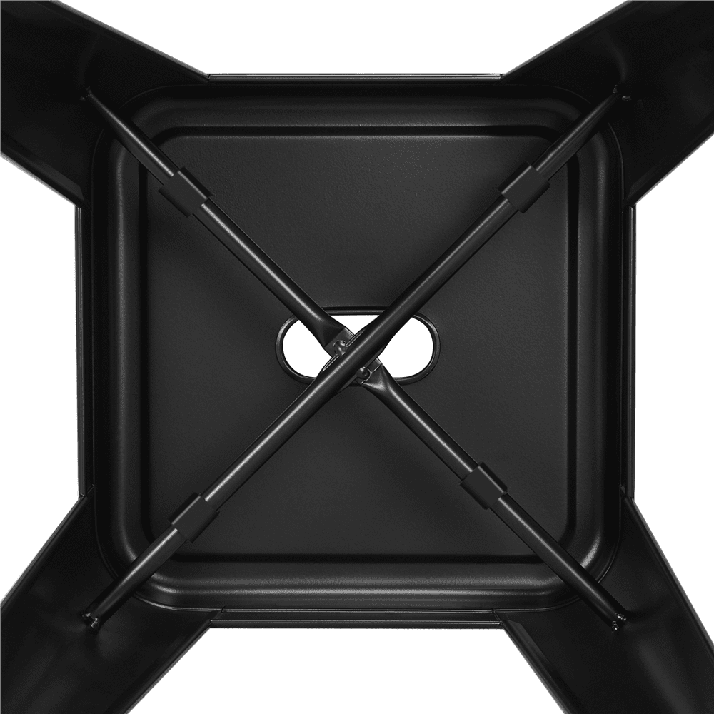 Alden Design 24" Stackable Metal Bar Stools Counter for Indoor/Outdoor, Set of 4, Black