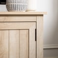 thumbnail image 6 of Walker Edison Farmhouse Grooved Door TV Stand for TVs up to 80", White Oak, 6 of 14