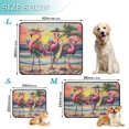thumbnail image 3 of Qxltty Summer Flamingo Cat litter Pads Pet Set of 3 Diaper Mats Center Anti-leakage Layer Absorbent Soft and Comfortable, 3 of 7