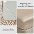 thumbnail image 3 of MR&HM Satin Sheet Set Queen 4 Pcs, Silky Elegant Luxurious Queen Size Bed Sheets, with Flat Sheet, Deep Pocket Fitted Sheet for Mattress and Matching Satin Pillow Cases (Queen Size, Champagne), 3 of 7