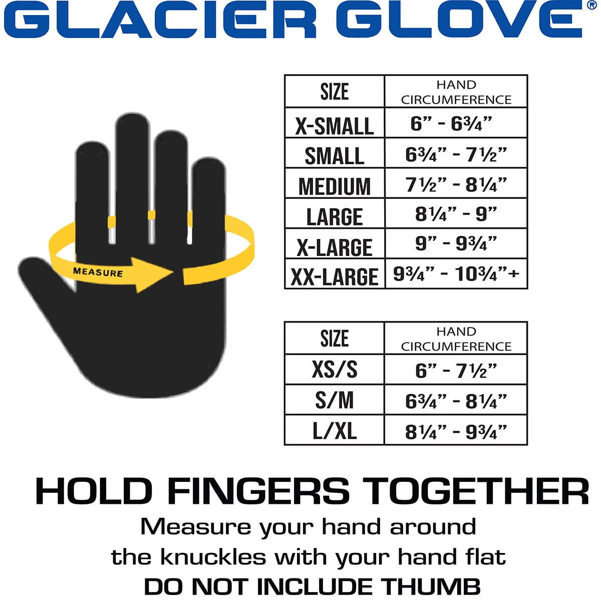 Glacier Glove Bristol Bay Waterproof Insulated Glove 823BKBK Size 2X-Large 