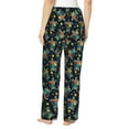 thumbnail image 3 of Uemuo Colorful Turtles Pattern Women's Wide Leg Palazzo Lounge Pants with Pockets Light Weight Loose Comfy Casual Pajama Pants-Large, 3 of 9