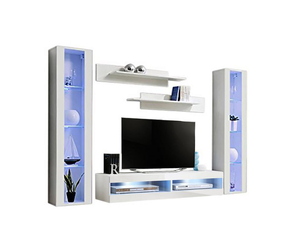 Fly Ab2 34tv Wall Mounted Floating, Wall To Entertainment Center Bookcases