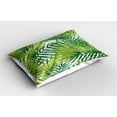 thumbnail image 2 of Ambesonne Plant Pillow Sham 2 Pack, Colorful Illustration Natural, 36"x20", Fern Green Lime Green, 2 of 3