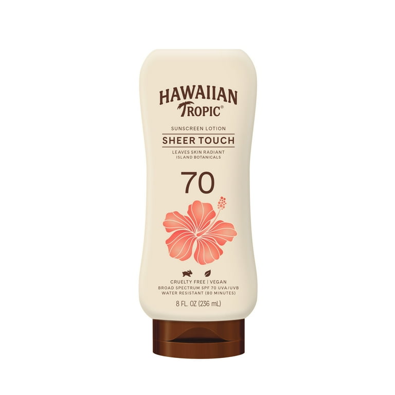 日焼け止め HAWAIIAN TROPIC Sunscreen Lotion 70 Hawaiian Tropic Sheer Touch Sunscreen Lotion, SPF 70, 8 fl oz