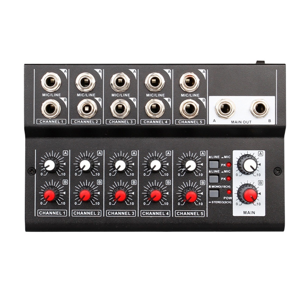 10-Channel Mixing Console Digital Mixer Stereo Usb Mixer for Recording DJ