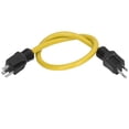 thumbnail image 2 of Power Extension Cord, 12AWG AC125V 15A PVC Rubber Protection Brass Conductor 5 15P To 5 15P Extension Cable, US Plug, 2 of 8