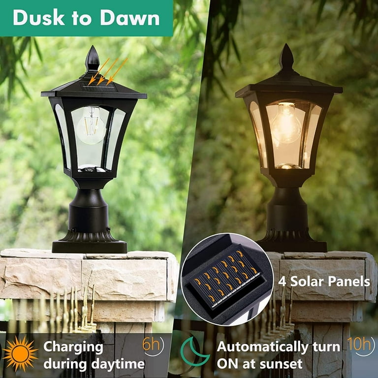 Solar pier on sale mount lights