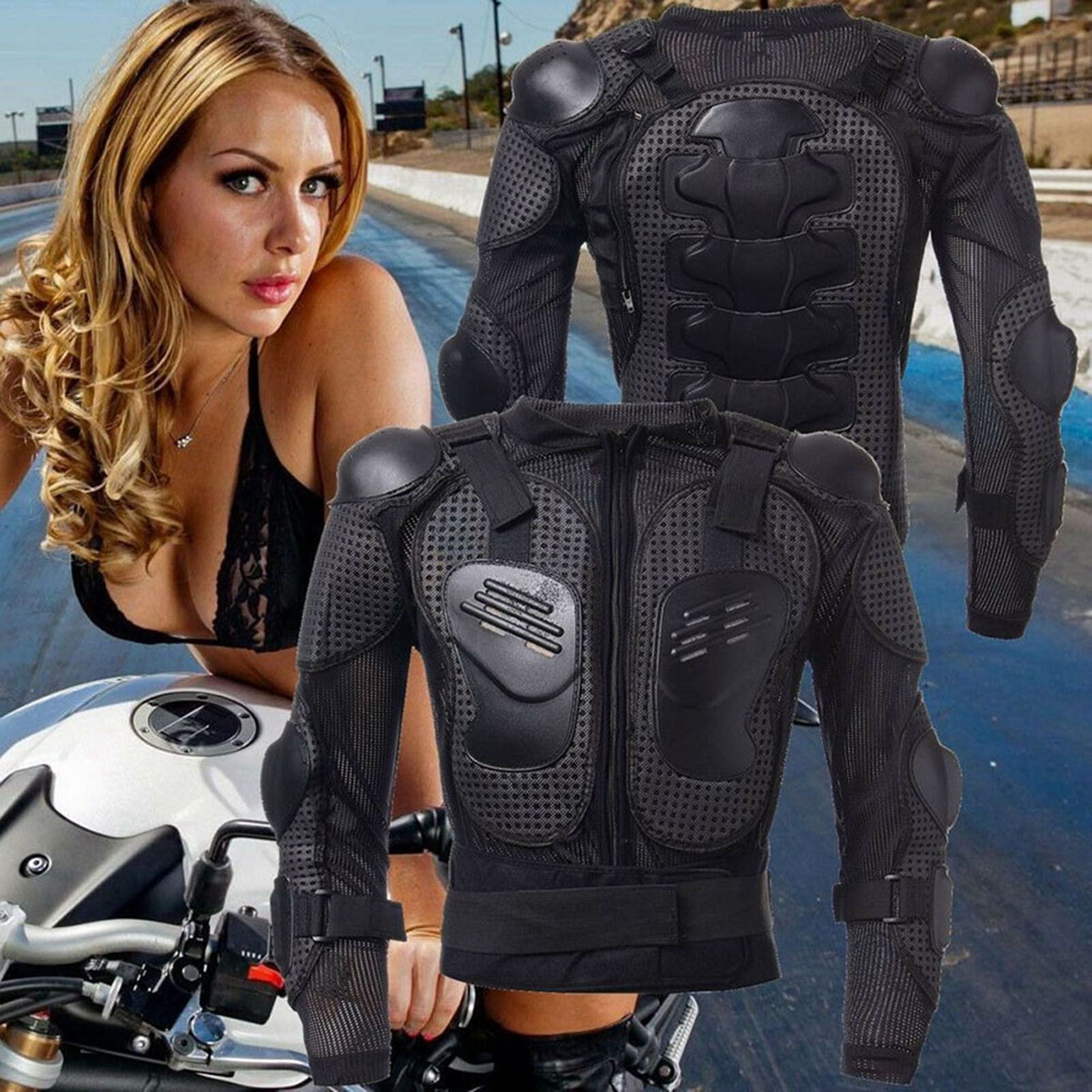Labymos Full Body Motorcycle Riding Jacket Armor Spine Shoulder Chest Protection Walmart