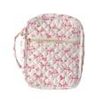 thumbnail image 4 of Neceser acolchado para maquillaje, neceser de viaje, práctico y moderno para mujer con bolsillo con cremallera. Arco y corazón, 4 of 9