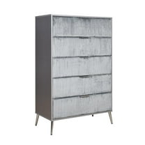 New Classic Furniture Kailani Contemporary Wood 5-Drawer Chest in Gray