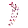 thumbnail image 3 of 12 pegatinas de mariposas, manualidades, calcomanías de pared luminosas 3D de mariposas. Rosa, 3 of 9