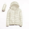 thumbnail image 2 of Yindaity Womens Puffer Jacket 2024 Winter Warm Packable Lightweight Down Jacket Slim Fit Hooded Jacket Coat for Travel (White,S), 2 of 6