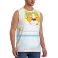thumbnail image 2 of Kdxio Corgi In The Shower Cap Bathing for Men's Muscle T-shirt,Sleeveless for Workout Running Athletic Gym Lounge Casual, 2 of 5