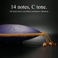 thumbnail image 3 of Tambor de mano de 14 pulgadas en tono C, 14 notas, material de acero aleado, incluye baquetas de ébano y bolsa de transporte, disponible en color azul. Ideal para principiantes adultos y niños., 3 of 6